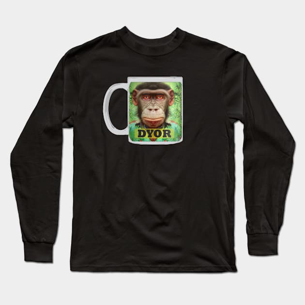 Funny Bored Animals DYOR Meme Long Sleeve T-Shirt by PlanetMonkey